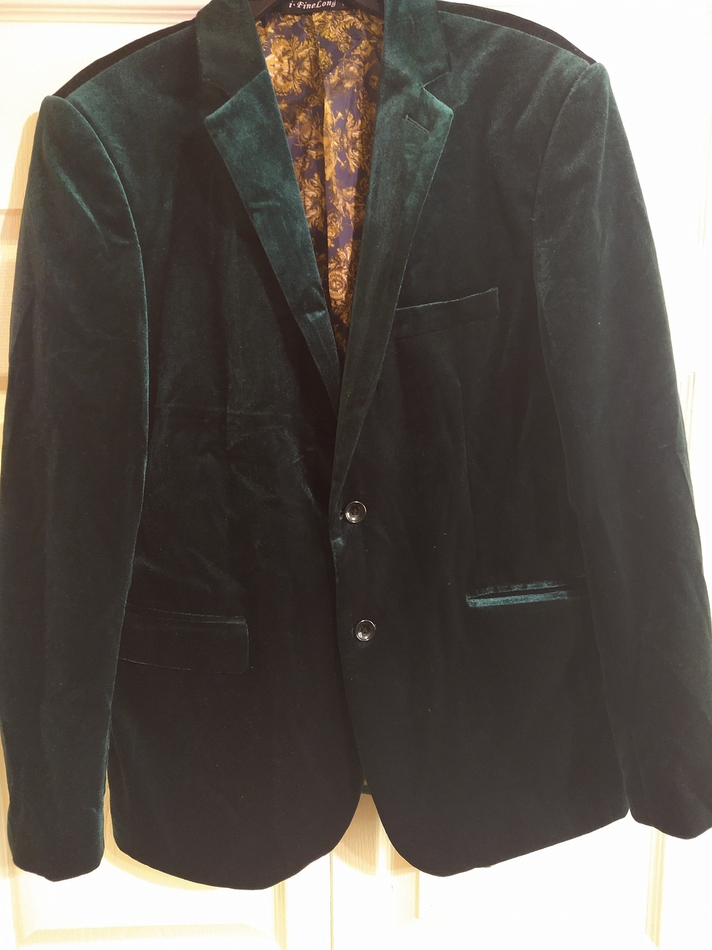 Men's Emerald Velvet Sport Coat - Premium Notch Lapel